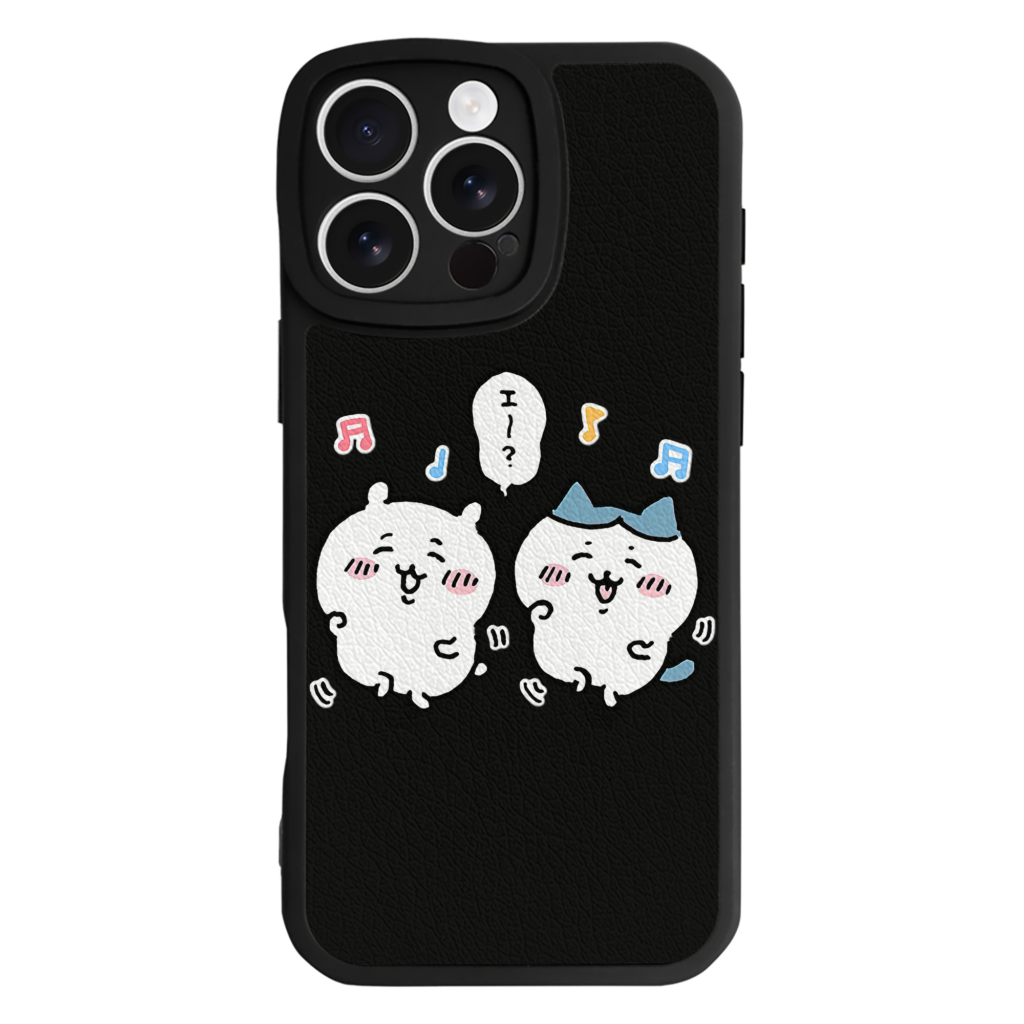 （画像用） ちいかわ ハチワレ Chii-kawa hachiware 【iPhone 16シリーズ対応】シリコンスマホケース（レザー調） 材質：シリコン